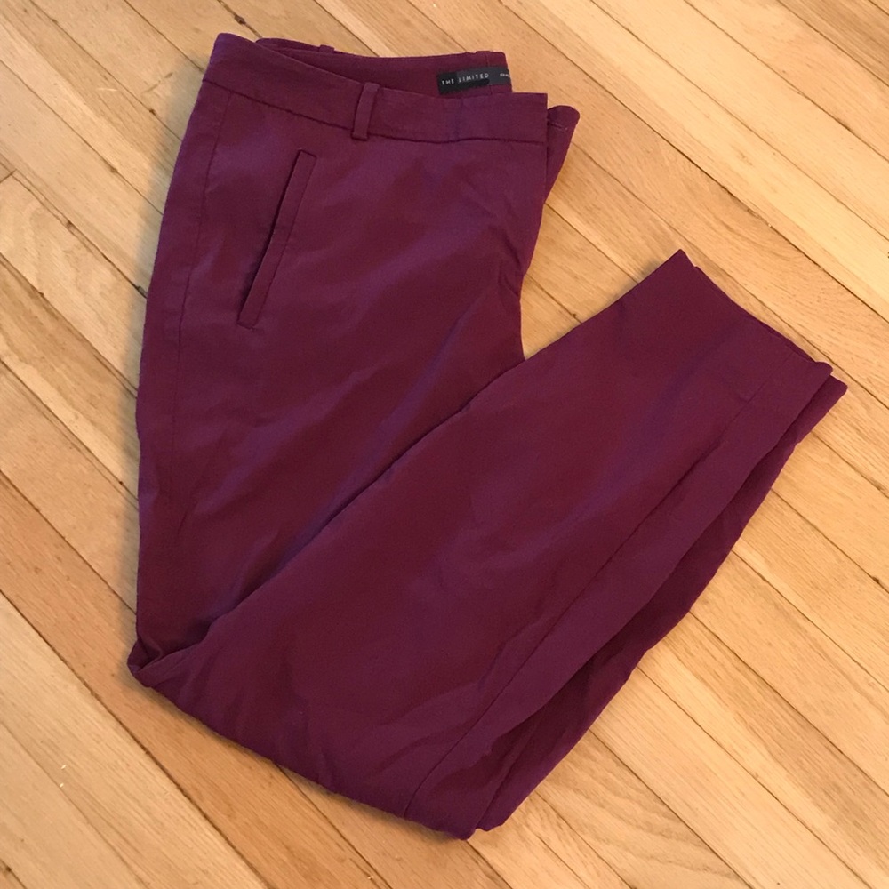 Burgundy / Cranberry Pants The Limited Size 12
